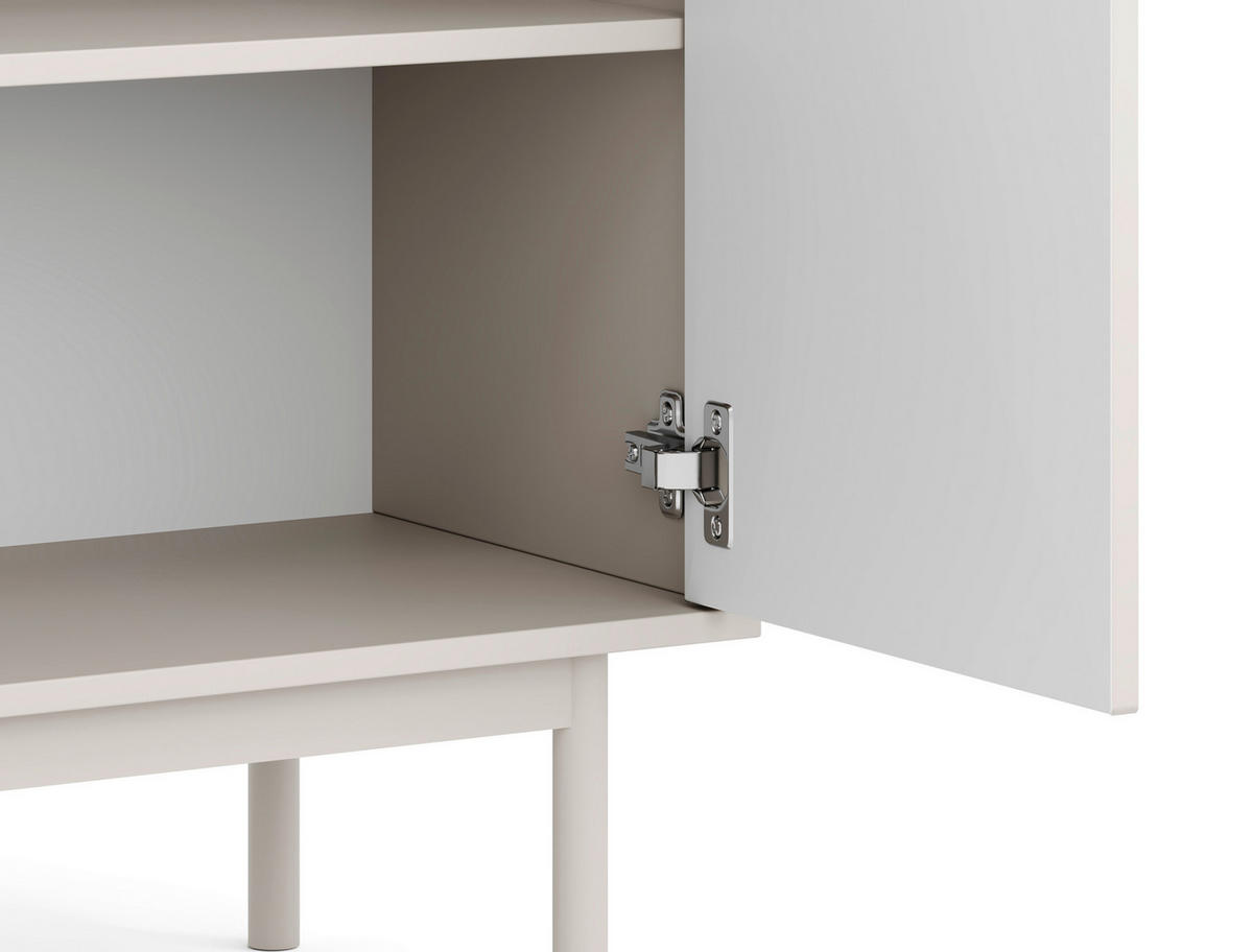 Kommode MAZOMA Eiche Kaschmirgrau Nachbildung gold Optik B/H/T: ca. 79x82x39 cm MAZOMA - gold/Eiche (79,00/82,00/39,00cm) - WIPMEB