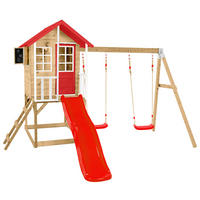 Zwerkules Spielhaus Lolla grau B/H/L: ca. 370x224x352 cm Lolla - weiß/natur (352,00/370,00/224,00cm) - Zwerkules