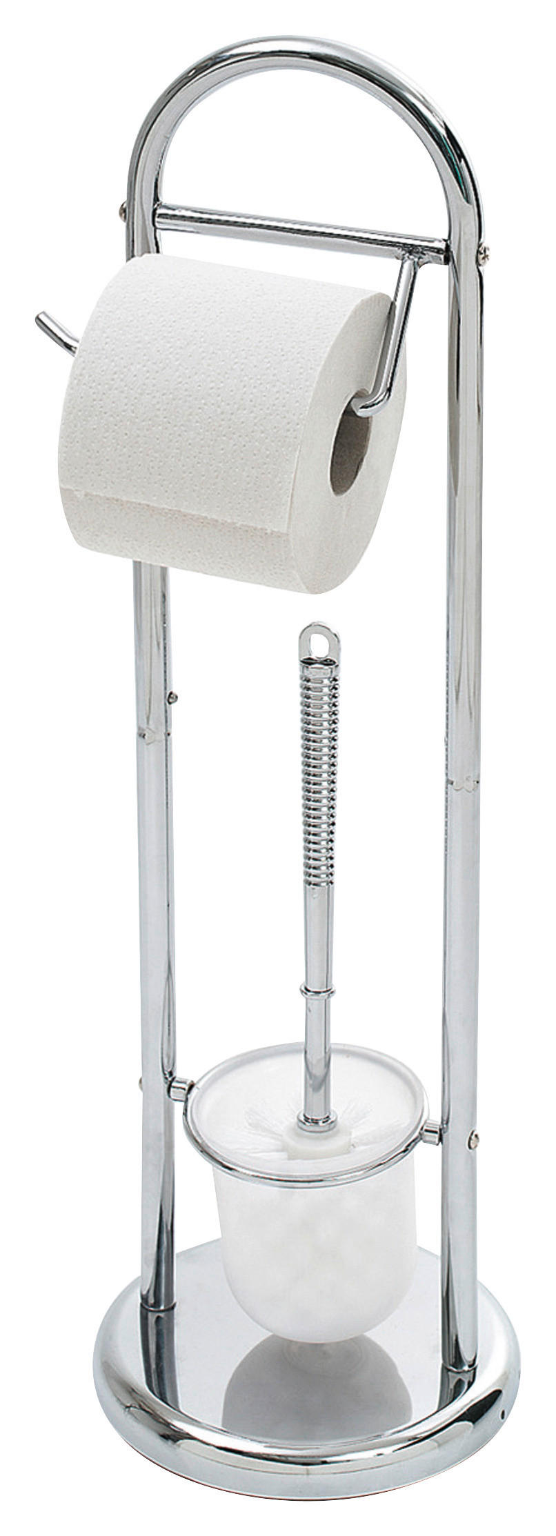 Stand-WC-Garnitur Chrom Edelstahl Stand-WC-Garnitur_Kurt - Chrom (64,00cm) - Axentia