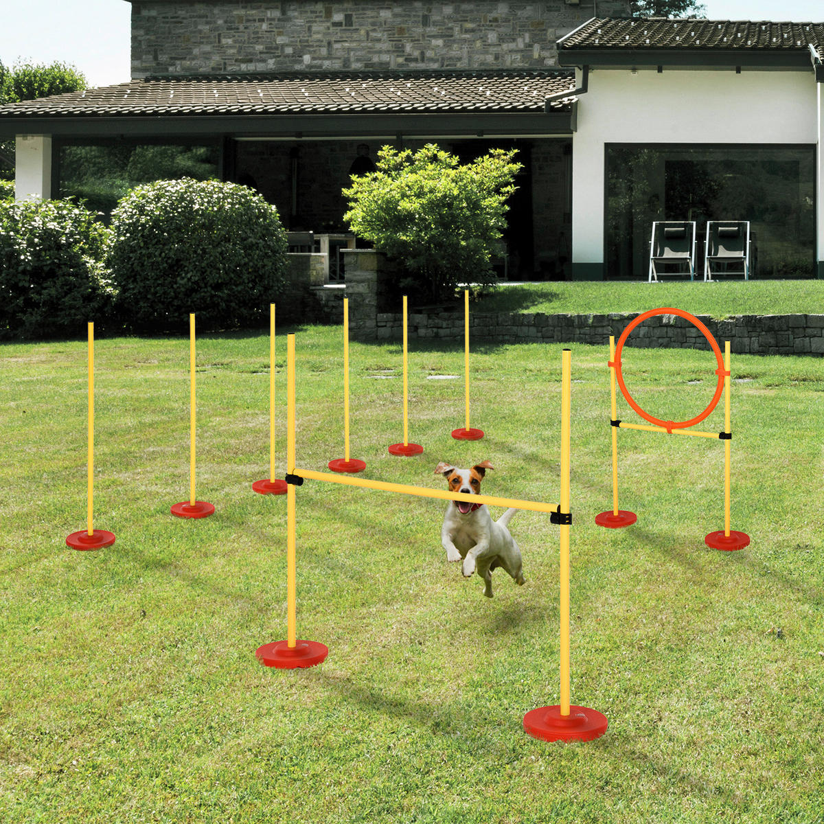 PawHut Agility gelb Kunststoff B/H/L: ca. 128x100x23 cm Agility - gelb (23,00/128,00/100,00cm) - PawHut