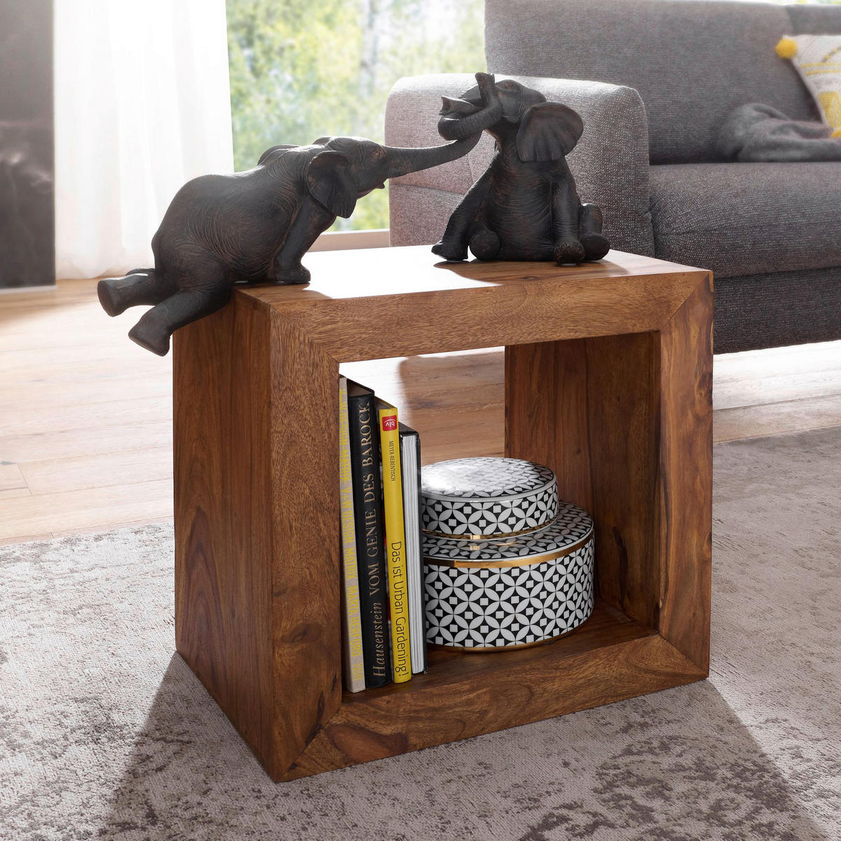 Standregal natur B/H/T: ca. 44x44x33 cm Standregal Cube - natur (44,00/44,00/33,00cm) - Wohnling