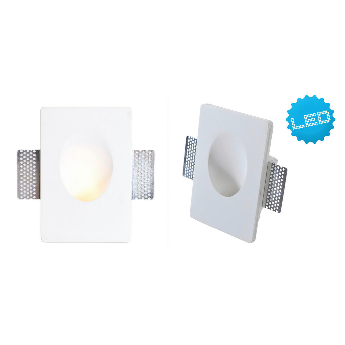 Näve Leuchten Spotleuchte 1169523 weiß Gips B/H/T: ca. 12x5,5x18 cm 1 Brennstellen LED Einbauspot - weiß (12,00/5,50/18,00cm) - Näve Leuchten