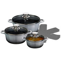 Topfset grau Aluguss 8 tlg. Topfset_8tlg. - schwarz/grau