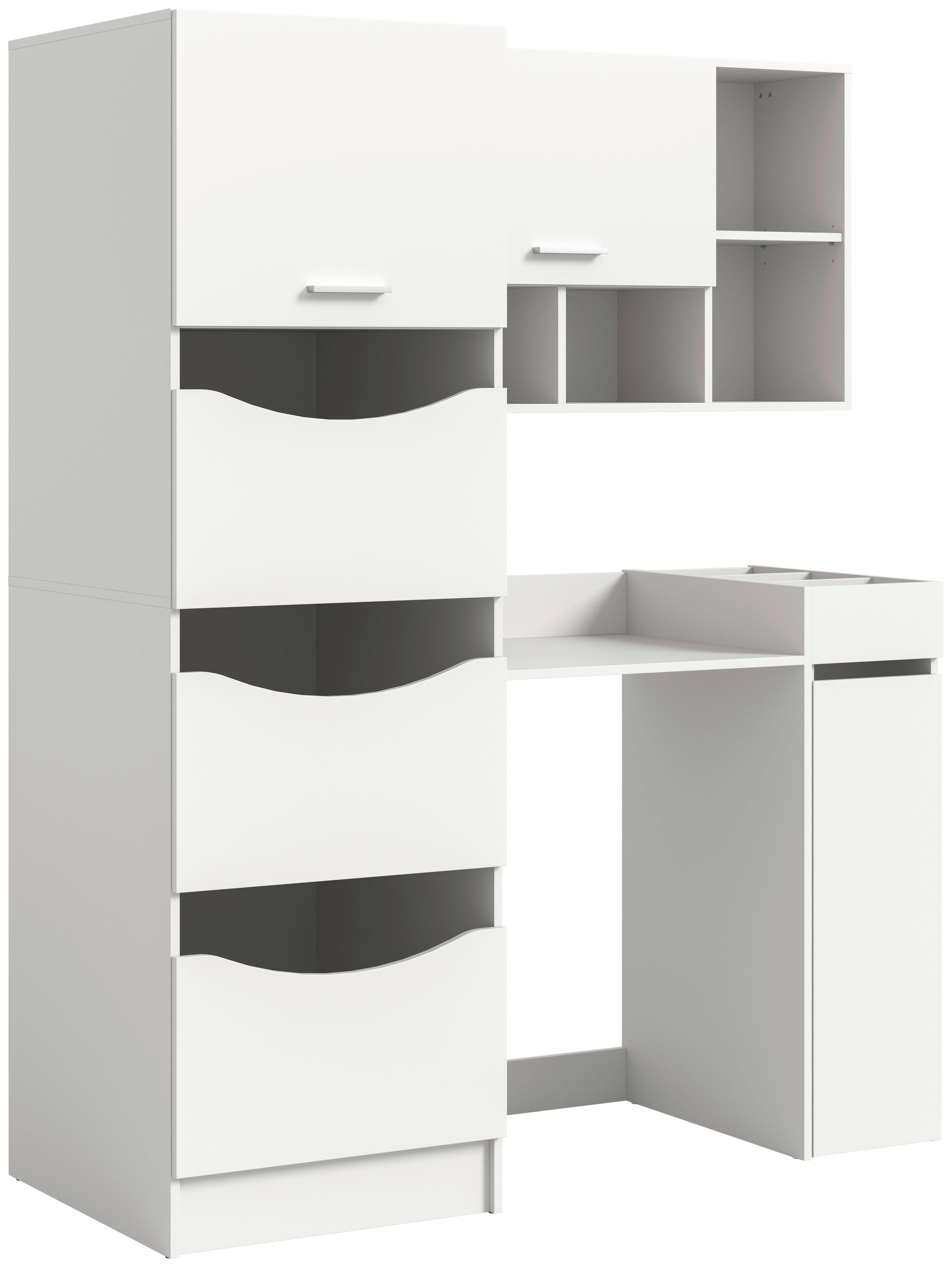Waschmaschinenumbauschrank Free weiß B/H/T: ca. 126x195x68 cm Free - weiß (126,00/195,00/68,00cm) - xonox.home