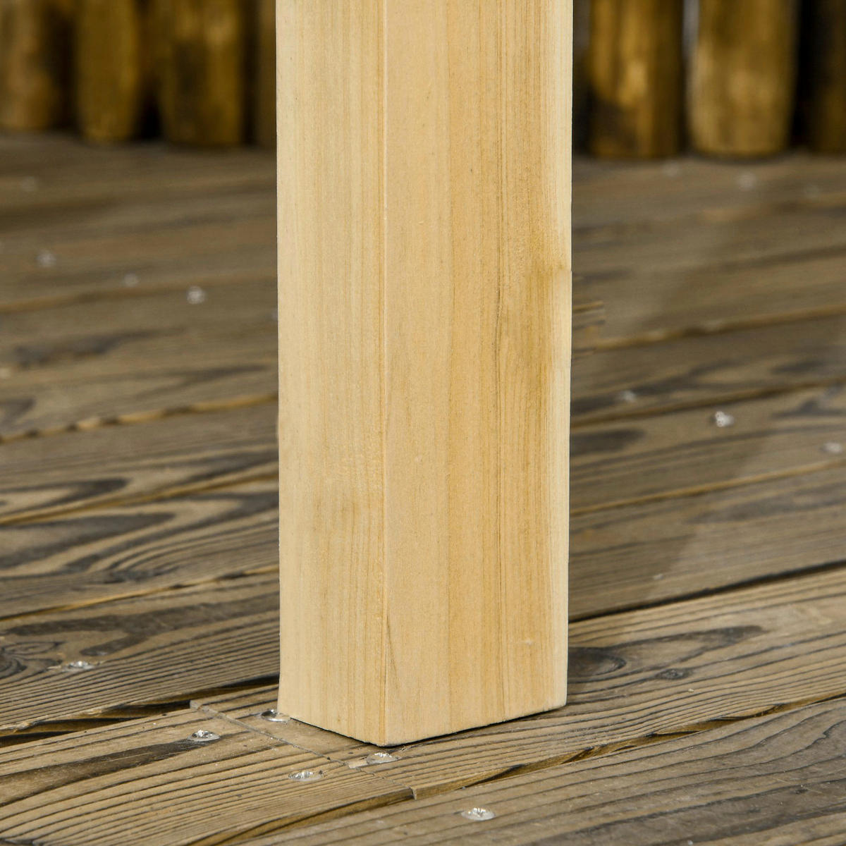 Outsunny Hollywoodschaukel mit Pergola Hollywoodschaukel_mit_Pergola - natur (221,00/140,00/196,00cm) - Outsunny