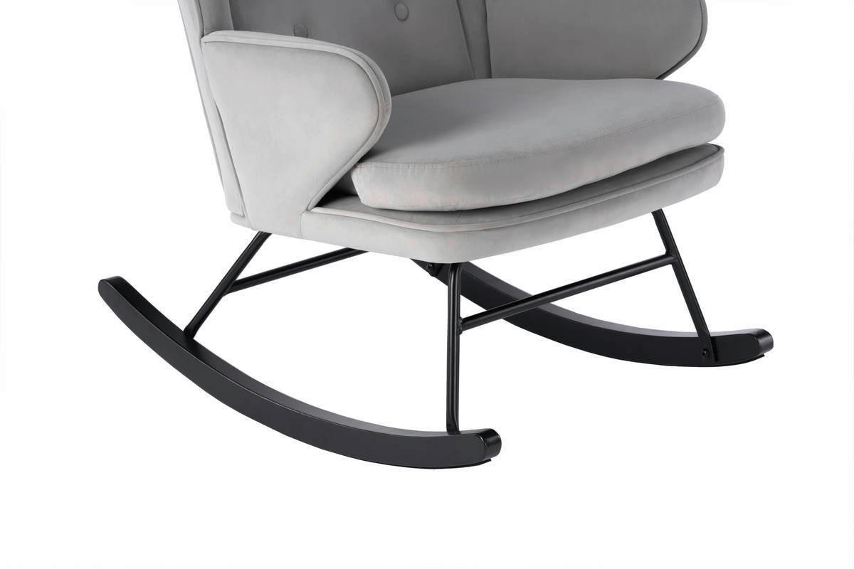Schaukelstuhl Melorie 100 grau B/H/T: ca. 86x95x65 cm Melorie 100 - schwarz/grau (86,00/95,00/65,00cm) - 360 Living