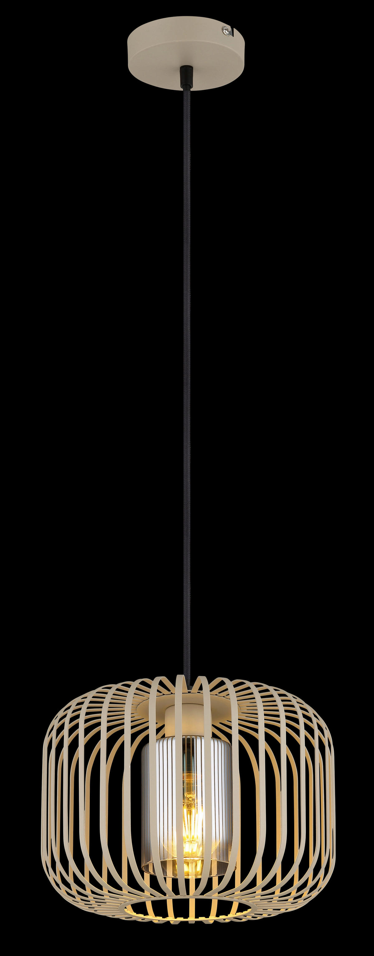 GLOBO Pendelleuchte Metall H/D: ca. 120x28 cm E27 1 Brennstellen Alfred - (28,00/120,00cm) - GLOBO