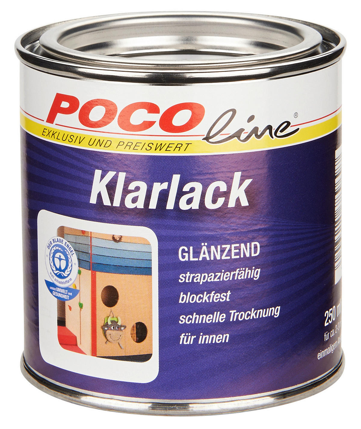 POCOline Acryl Klarlack farblos glänzend ca. 0,25 l Klarlack_Acryl 250ml - farblos (250ml) - POCOline