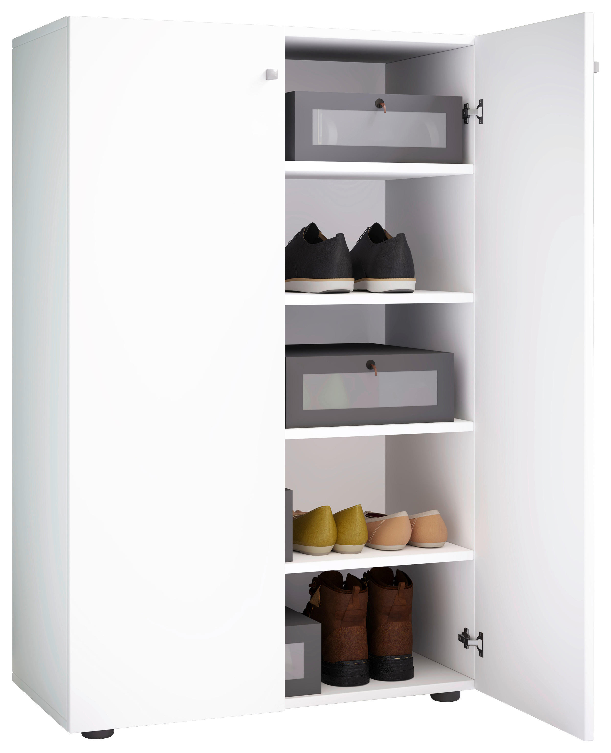 Schuhschrank Lona weiß B/H/T: ca. 70x110x39 cm Lona - weiß (70,00/110,00/39,00cm) - VCM Möbel
