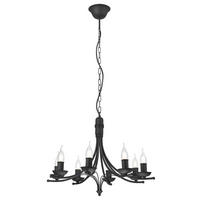 Lamkur Pendelleuchte LUCY 44125 schwarz Stahl H/L: ca. 100x58 cm E14 8 Brennstellen Lucy - schwarz (58,00cm) - Lamkur