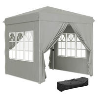 Outsunny Pavillon hellgrau Polyester B/H/L: ca. 248x270x248 cm Pavillon - hellgrau (248,00/248,00/270,00cm) - Outsunny