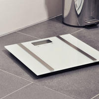 HI Körperanalysewaage silber Glas B/H/L: ca. 28x2x28 cm Körperanalysewaage - silber (28,00/28,00/2,00cm) - HI