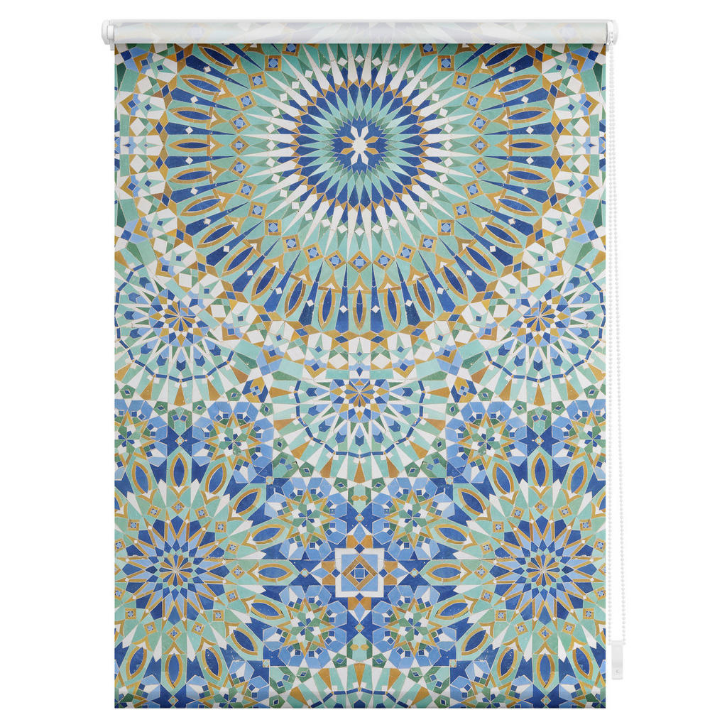 Thumbnail - Rollo Orientalisch blau B/L: ca. 80x150 cm