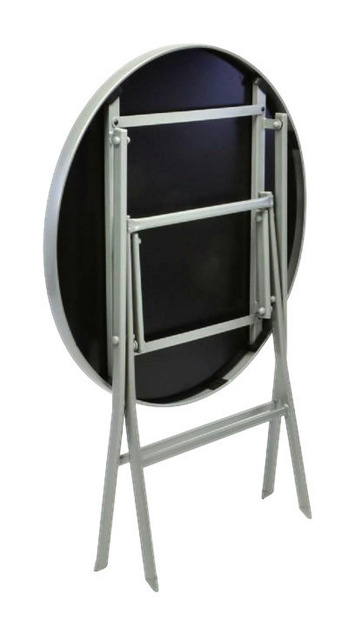 VCM Gartensitzgruppe schwarz Stahl B/H/T: ca. 56x105x65 cm Gartensitzgruppe_3tlg. - schwarz (56,00/105,00/65,00cm) - VCM