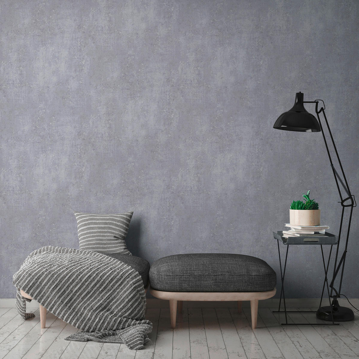 A.S.Creation Vliestapete grau B/H/D: ca. 53x1005x8 cm Vliestapete - grau (8,00/1005,00cm) - A.S.Creation