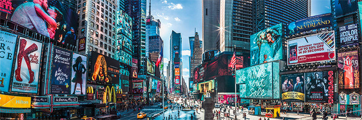 The Wall Wandbild Time Square B/L: ca. 29x90 cm Bild_Deko_Panel - (29,00/90,00cm) - The Wall