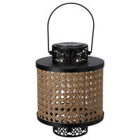 Solarlaterne schwarz Metall B/H/L: ca. 21x18x24 cm Solarlaterne - schwarz (24,00/21,00/18,00cm)