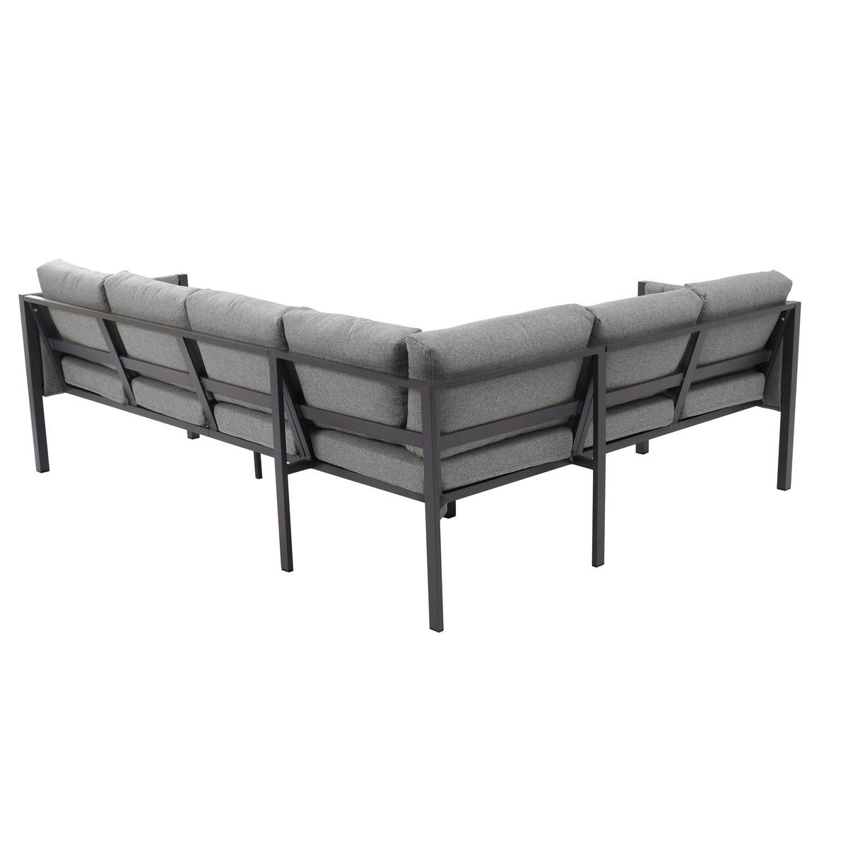 POCOline Gartensitzgruppe Alicante grau Alu Alicante - dunkelgrau/grau - POCOline