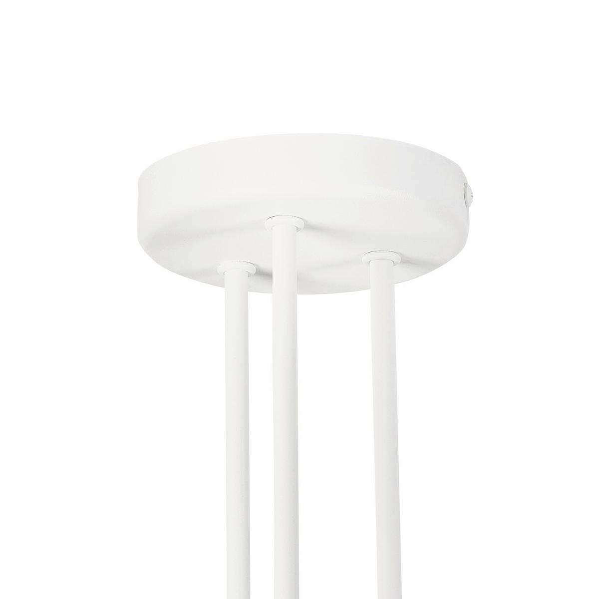 Lamkur Deckenleuchte DOMINO 51185 weiß Stahl H/L: ca. 40x55 cm E27 3 Brennstellen Domino - weiß (55,00cm) - Lamkur