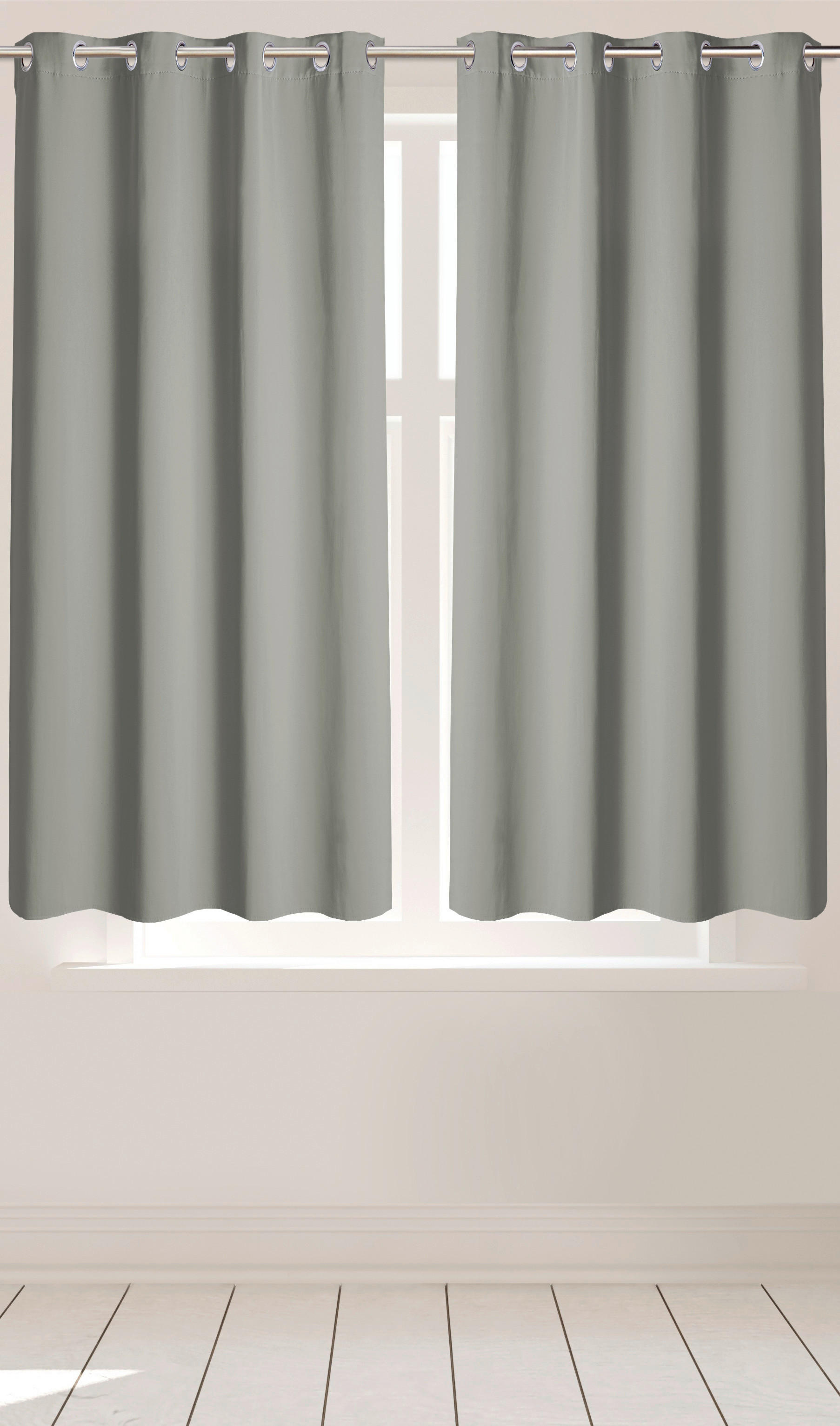 Ösenvorhang Verona silber B/L: ca. 140x175 cm Verona - silber (140,00/175,00cm)