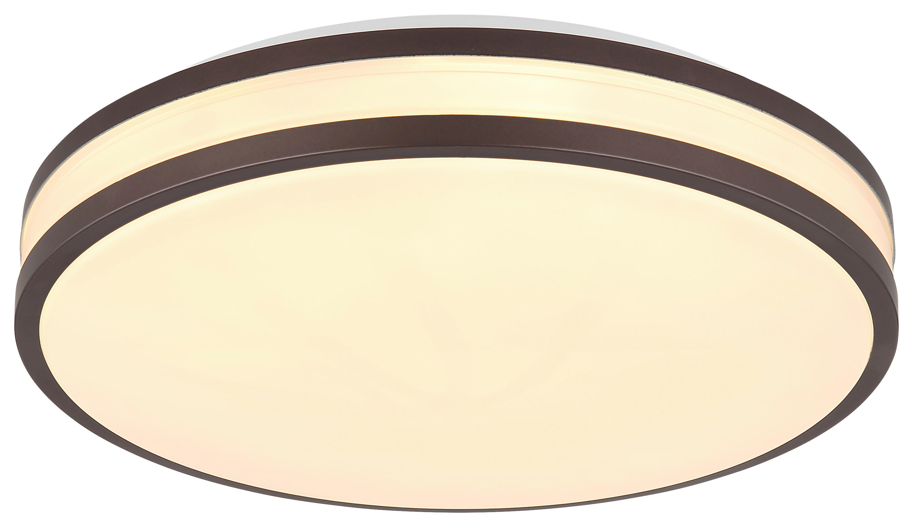 GLOBO LED-Deckenleuchte kaffee weiß Opal Metall Kunststoff H/D: ca. 7x34 cm BETHA - weiß/Opal (34,00/7,00cm) - GLOBO