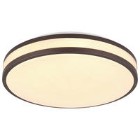 GLOBO LED-Deckenleuchte kaffee weiß Opal Metall Kunststoff H/D: ca. 7x34 cm BETHA - weiß/Opal (34,00/7,00cm) - GLOBO