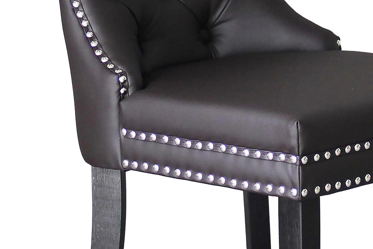 Stuhl DOMINO schwarz braun B/H/T: ca. 48,5x93x61 cm DOMINO - braun/schwarz (48,50/93,00/61,00cm) - byLIVING