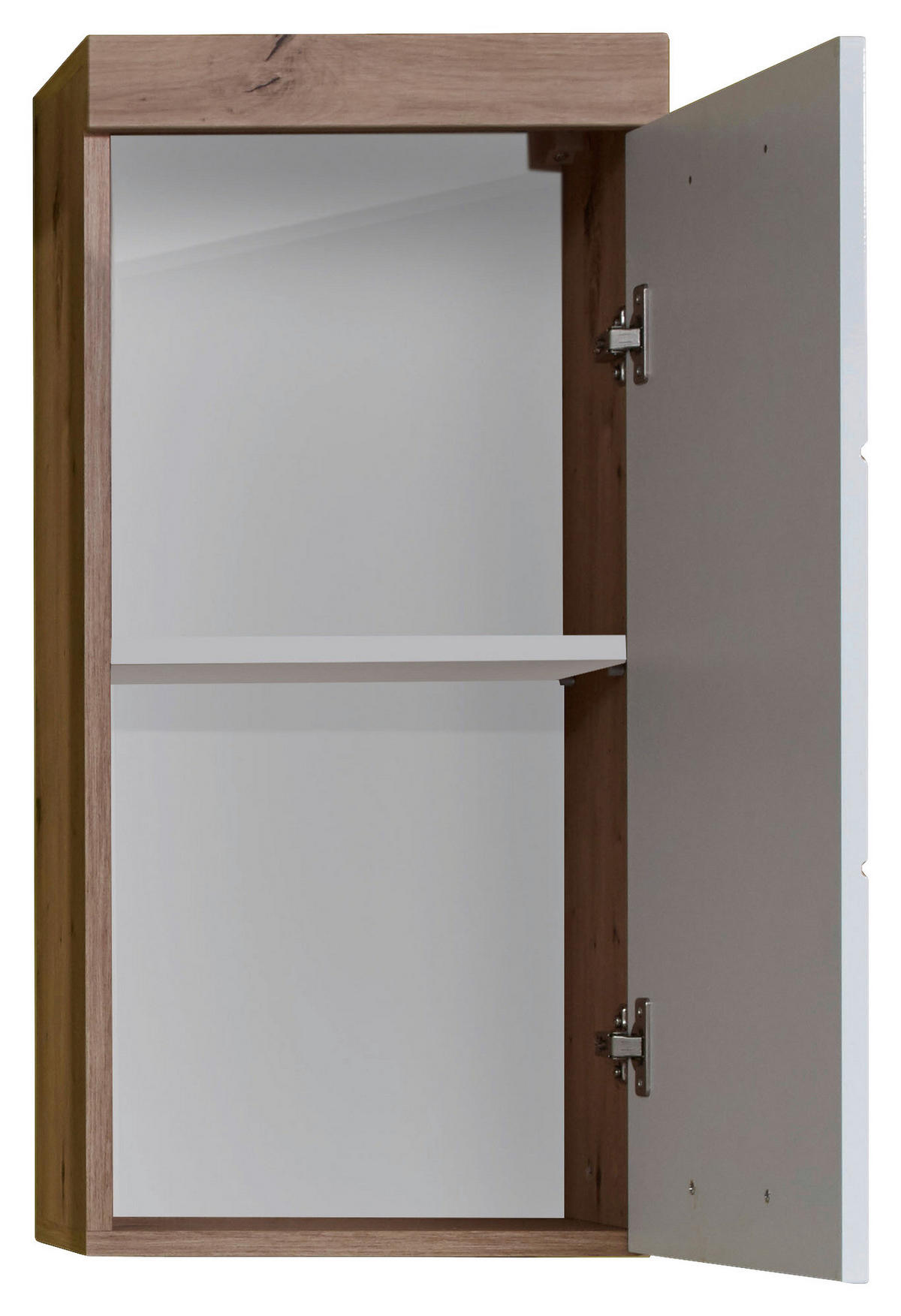 Stauraumelement Amanda weiß Hochglanz Asteiche Nachbildung B/H/T: ca. 37x77x23 cm Amanda - weiß (37,00/77,00/23,00cm) - Trendteam