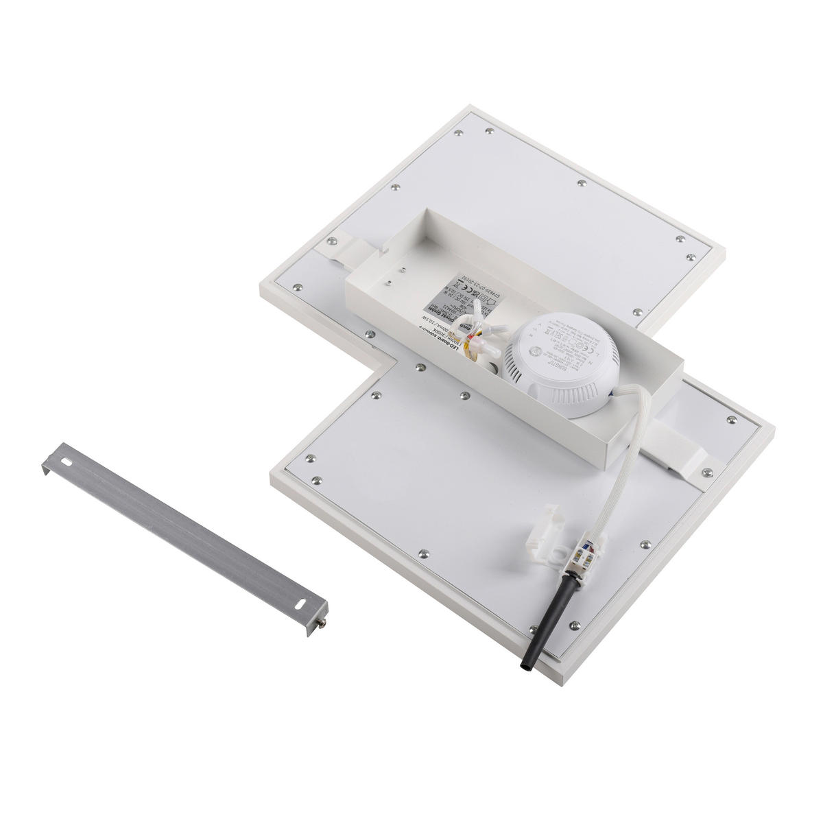 Just Light LED-Deckenleuchte BEDGING 14880-16 weiß Kunststoff Eisen B/H/T: ca. 40x5,6x40 cm 2 Brennstellen BEDGING - weiß (40,00/5,60/40,00cm) - Just Light