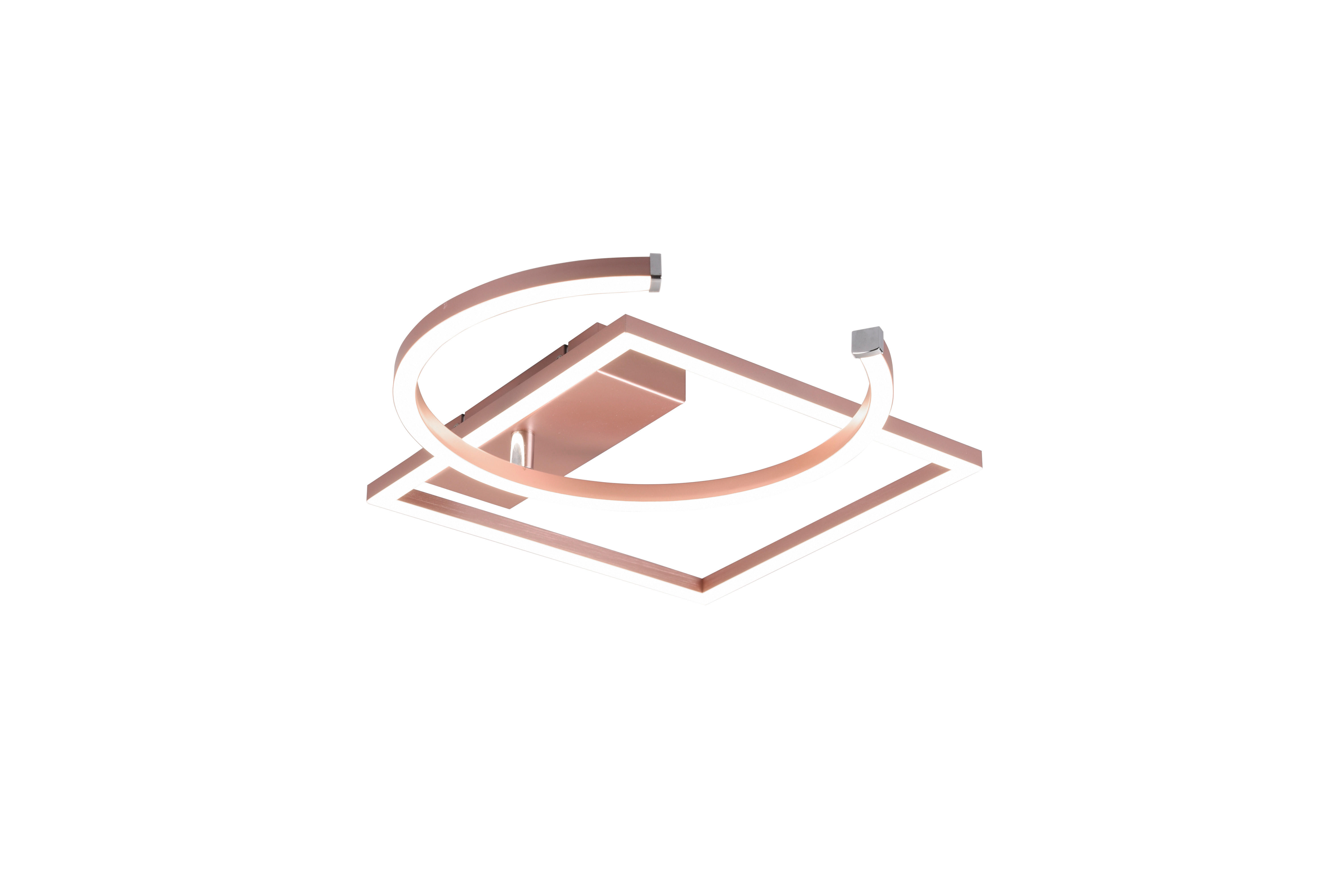 Reality Deckenleuchte R62162499 Pivot roségold Metall B/H/T: ca. 42x7x54 cm Pivot - roségold (42,00/7,00/54,00cm) - Reality