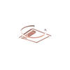 Reality Deckenleuchte R62162499 Pivot roségold Metall B/H/T: ca. 42x7x54 cm Pivot - roségold (42,00/7,00/54,00cm) - Reality