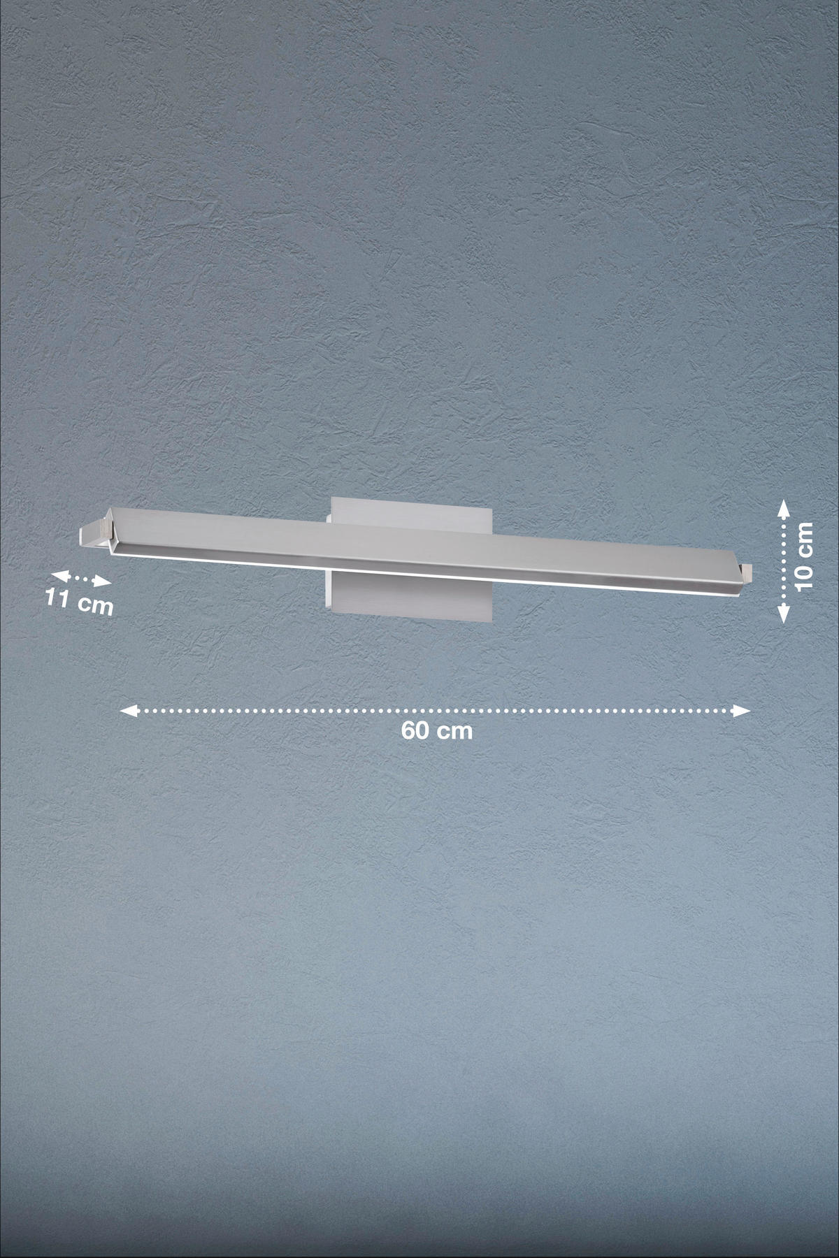 Fischer & Honsel LED-Wandleuchte 30055 weiß nickel matt Acryl Metall B/H/T: ca. 60x10x11 cm 1 Brennstellen Pare TW - weiß/nickel matt (60,00/10,00/11,00cm) - Fischer & Honsel