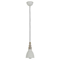 Näve Leuchten Pendelleuchte 6073811 beige Holz Metall B/H/T: ca. 13x102x13 cm E27 1 Brennstellen Delhi - beige (13,00/102,00/13,00cm) - Näve Leuchten