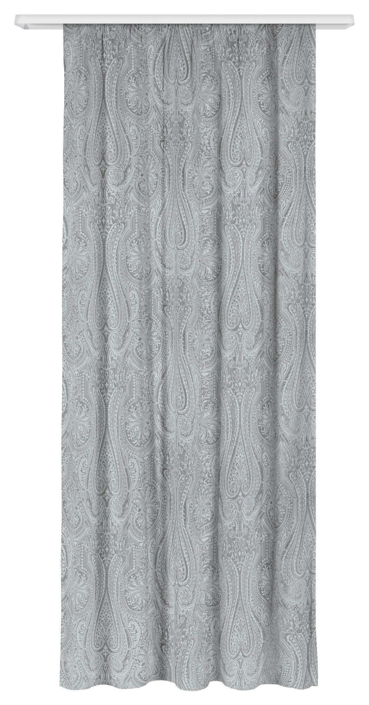Dekovorhang Paisley silber B/L: ca. 140x245 cm Paisley - silber (140,00/245,00cm)