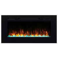 Balderia Einbaukamin Fiamma schwarz B/H/T: ca. 103x14,5x51,5 cm Elekt.-Kamin Fiamma 40" EF172D - schwarz (103,00/14,50/51,50cm) - Balderia