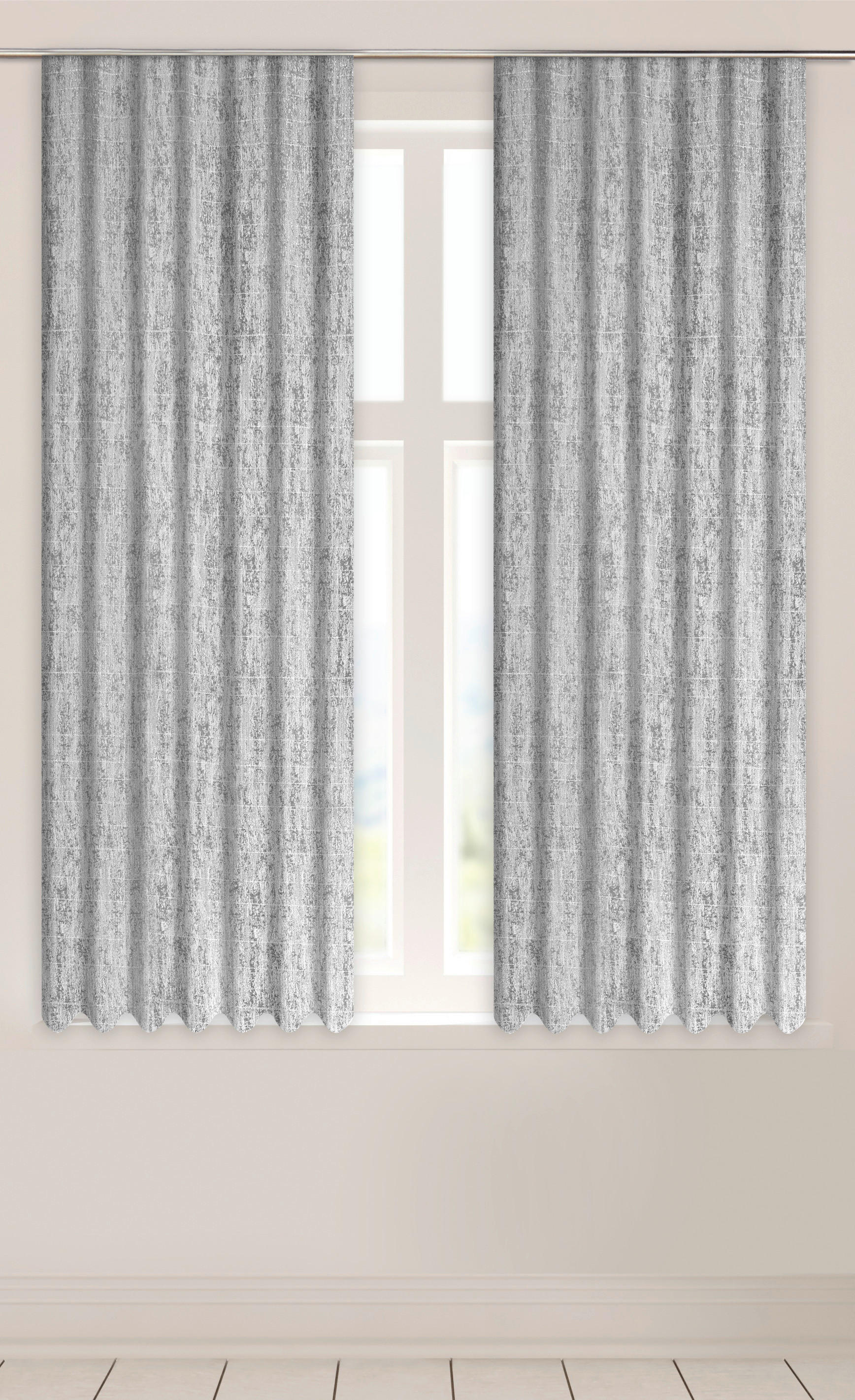 Dekovorhang Eden silber B/L: ca. 135x175 cm Eden - silber (135,00/175,00cm)