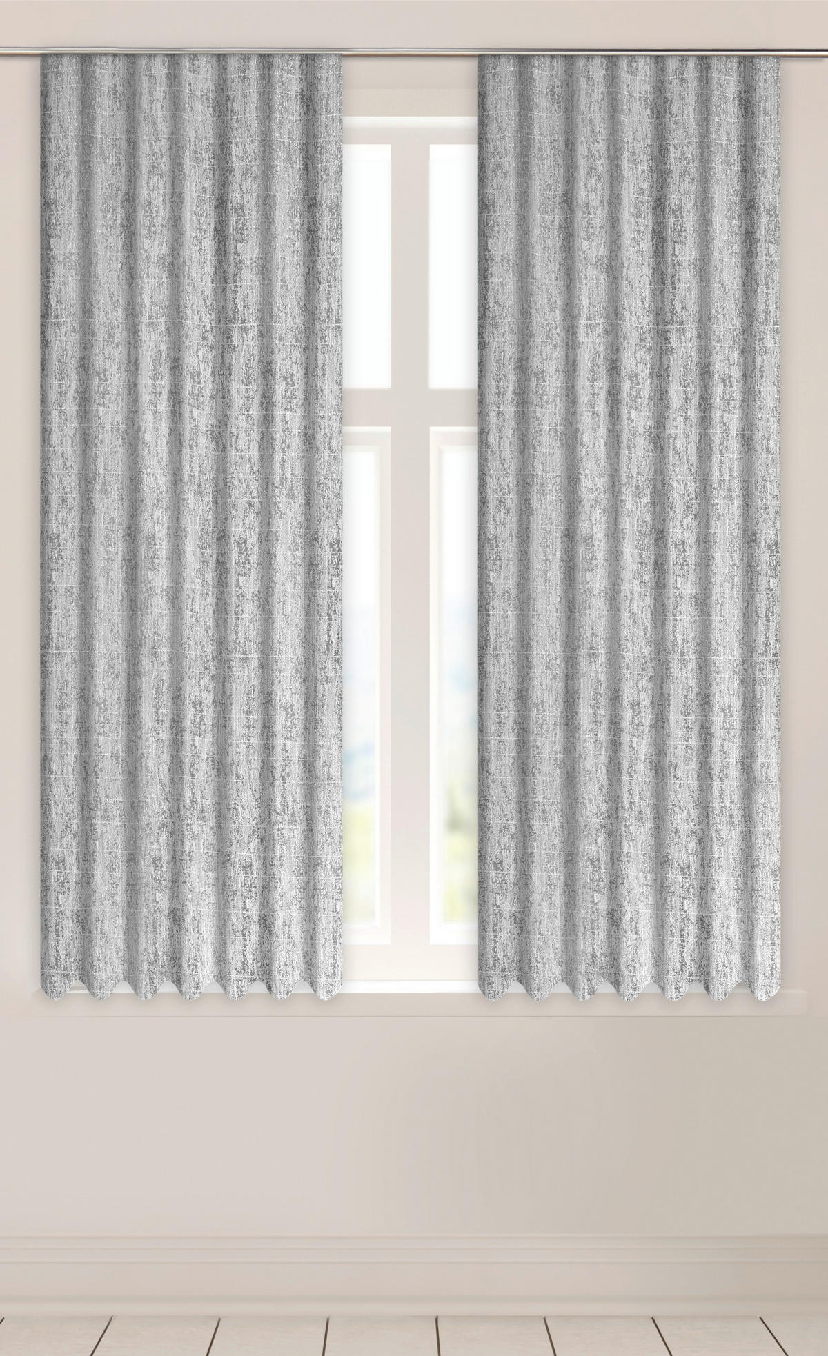 Dekovorhang Eden silber B/L: ca. 135x175 cm Eden - silber (135,00/175,00cm)