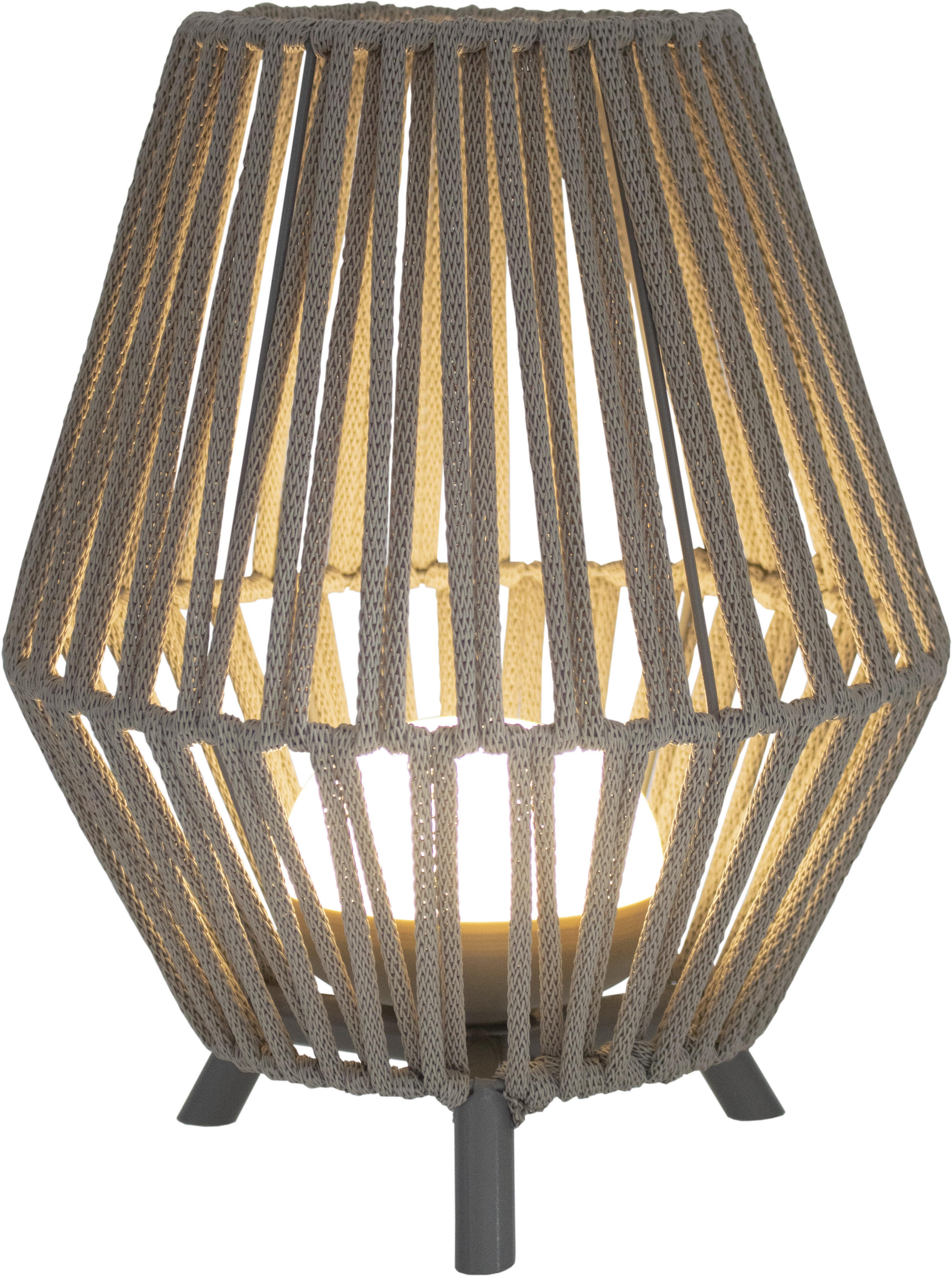 NewGarden LED-Tischleuchte taupe Kunststoff B/H/L: ca. 25,5x32,5x25,5 cm 1 Brennstellen CONTA 30 - taupe (25,50/25,50/32,50cm) - NewGarden