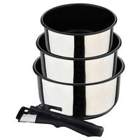 BERGNER Topfset Click & cook silber Edelstahl 4 tlg. Click & cook - silber - BERGNER