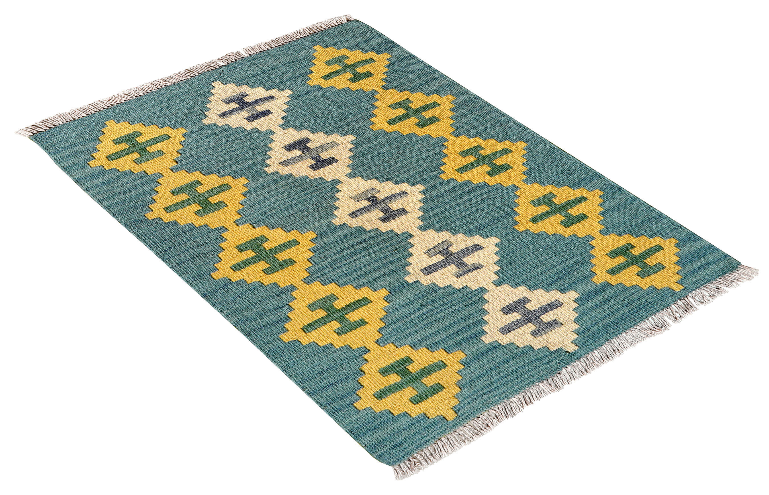 PersaTepp Teppich Kelim Gashgai blau B/H/L: ca. 63x1x88 cm Kelim Gashgai - blau (88,00/63,00/1,00cm) - PersaTepp