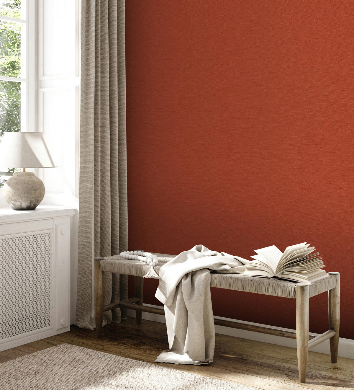 A.S.Creation Vliestapete rot B/H/D: ca. 53x1005x8 cm Vliestapete - rot (8,00/1005,00cm) - A.S.Creation