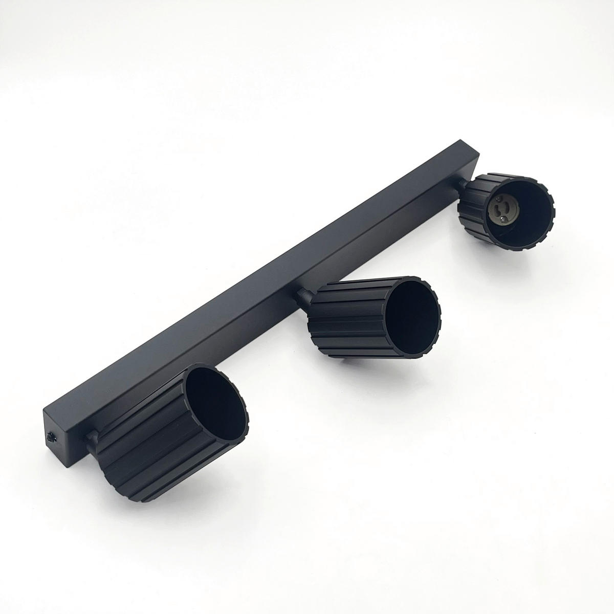 Lamkur Strahler schwarz Stahl B/H/L: ca. 6,5x16,5x45 cm 3 Brennstellen Prisma - schwarz (45,00/6,50/16,50cm) - Lamkur