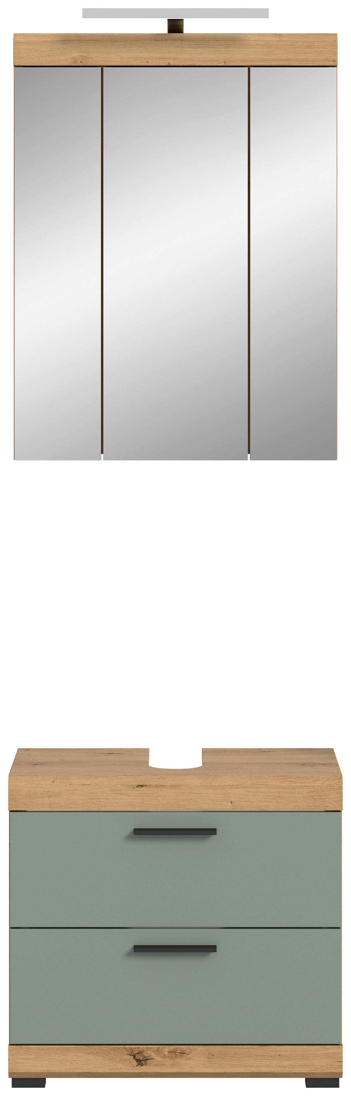 Badezimmer-Set Scout Eiche Artisan Nachbildung salbei Nachbildung B/H/T: ca. 60x191x37 cm Scout - Eiche/salbei (60,00/191,00/37,00cm) - xonox.home