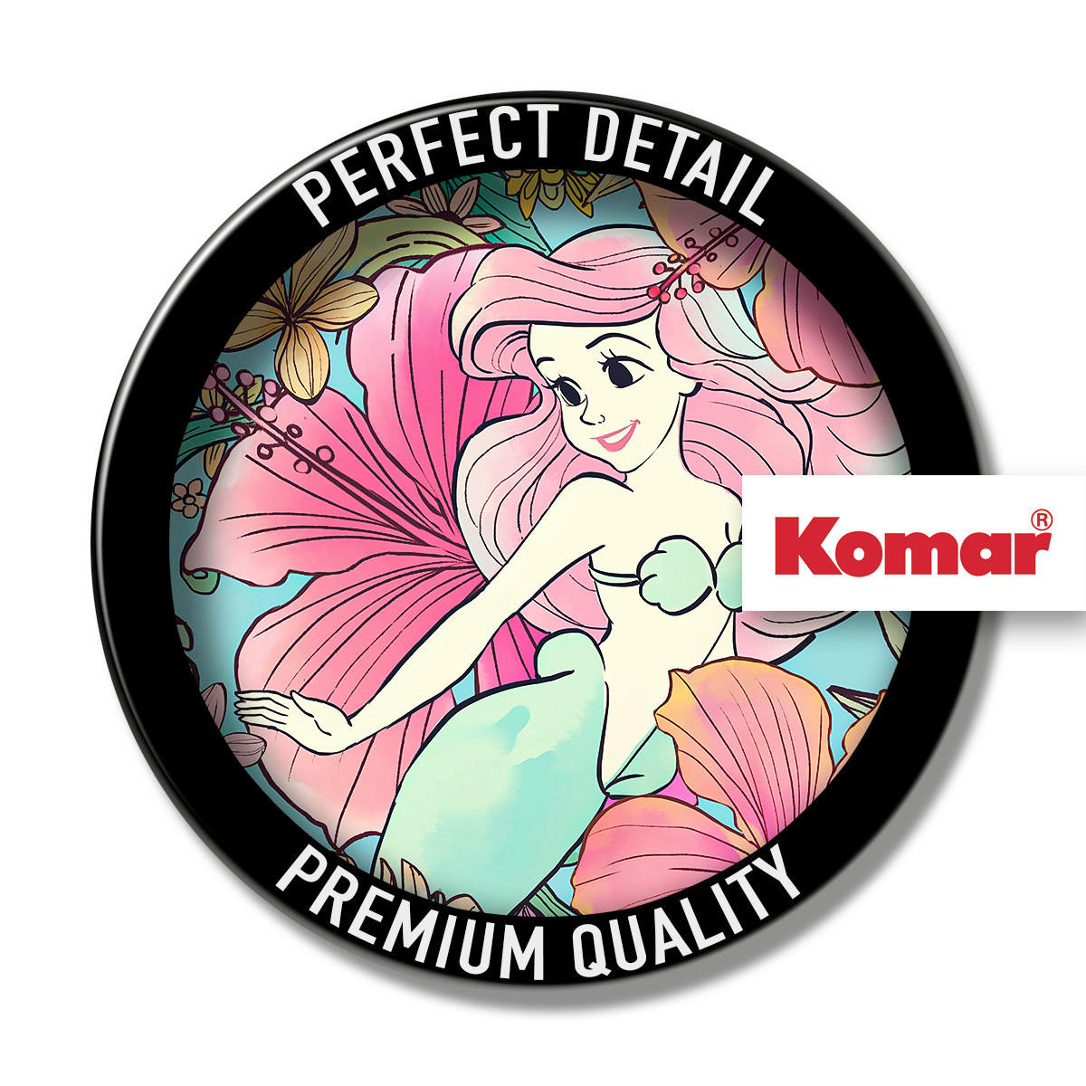 Komar Fototapete Ariel Ocean Flowers D: ca. 125 cm Ariel Ocean Flowers - (125,00cm) - Komar