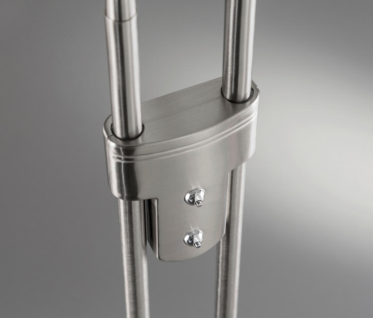 Fischer & Honsel LED-Stehleuchte 40108 nickel matt Chrom Metall H/D: ca. 150x25 cm 2 Brennstellen Dent - nickel matt/Chrom (25,00/150,00cm) - Fischer & Honsel