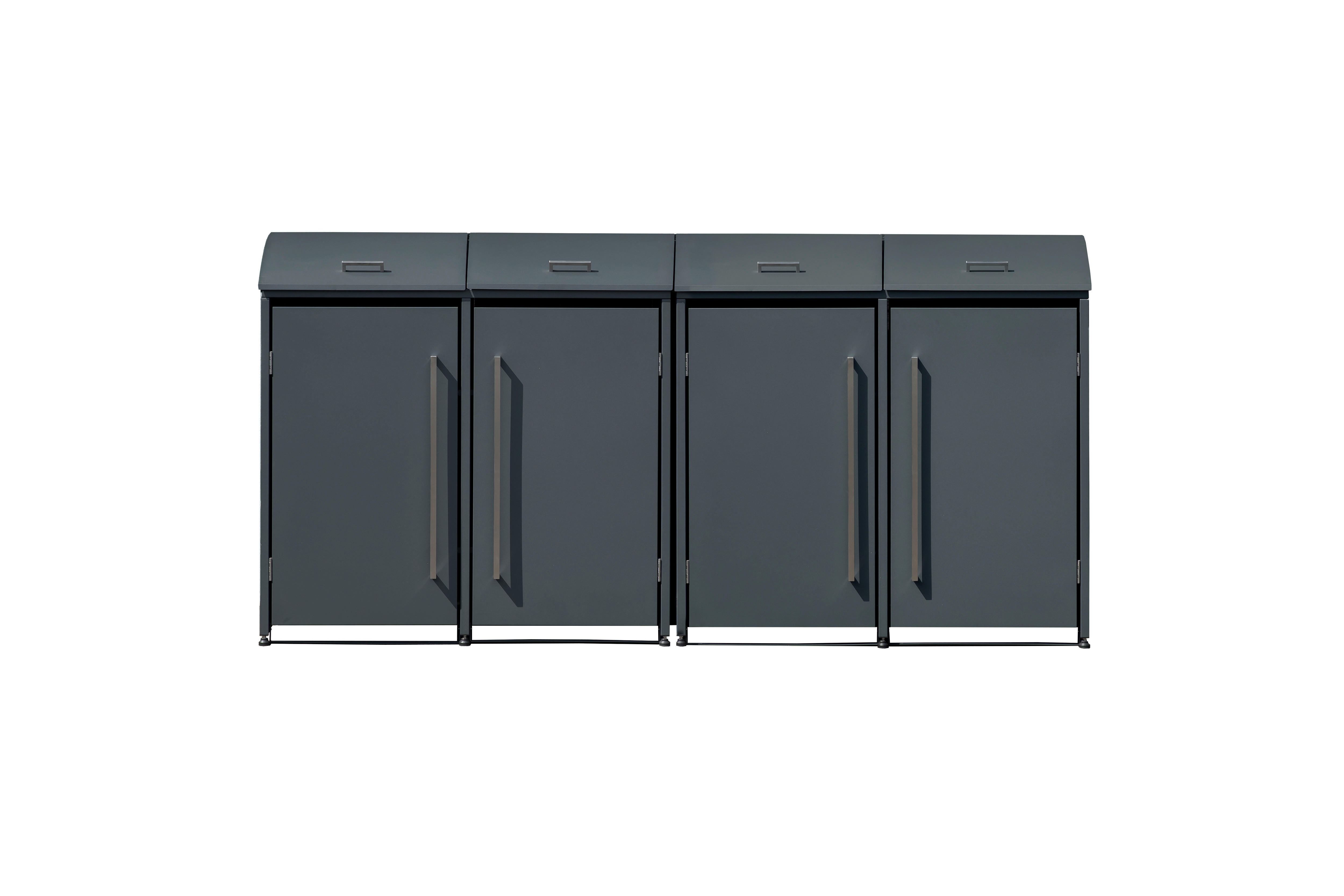 Westmann Mülltonnenbox Moderna anthrazit B/H/L: ca. 278x135x83 cm Moderna - anthrazit (83,00/278,00/135,00cm) - Westmann