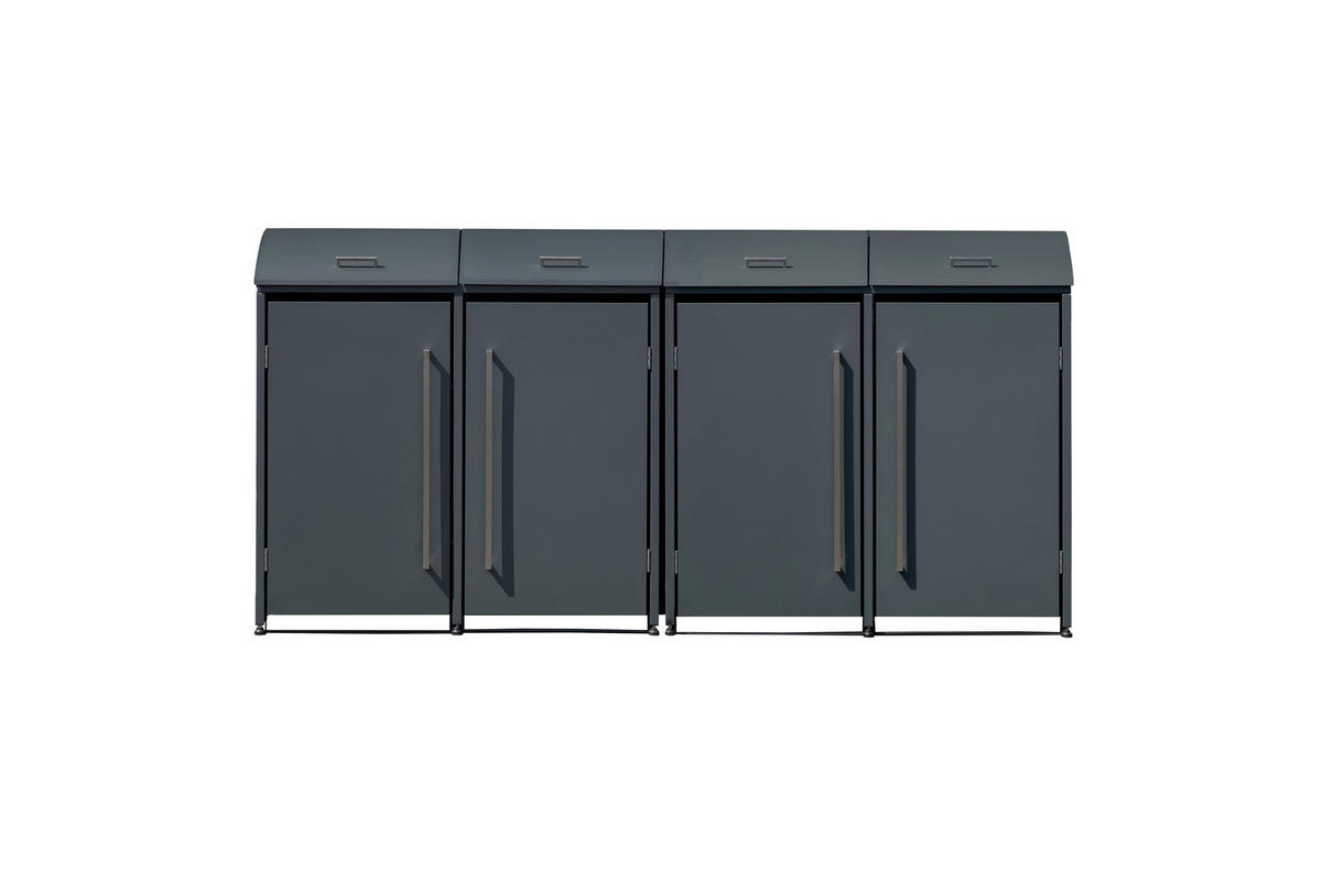 Westmann Mülltonnenbox Moderna anthrazit B/H/L: ca. 278x135x83 cm Moderna - anthrazit (83,00/278,00/135,00cm) - Westmann