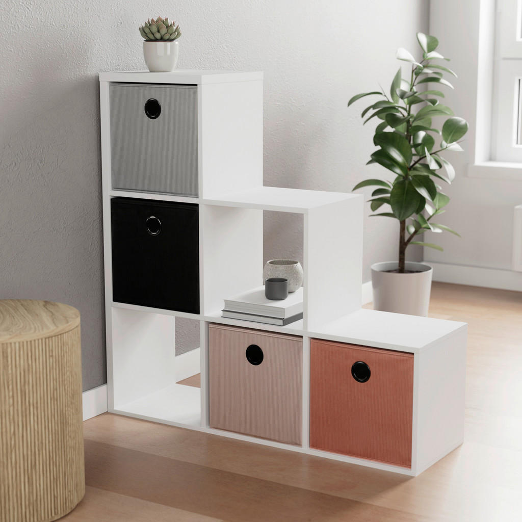 Thumbnail - Stufenregal Max Step weiß B/H/T: ca. 106x107x33 cm