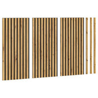 Paneel SILENCE 3er-Set Eiche Artisan Nachbildung anthrazit B/H/T: ca. 40x80x2 cm SILENCE 3er-Set - Eiche/anthrazit (40,00/80,00/2,00cm) - xonox.home
