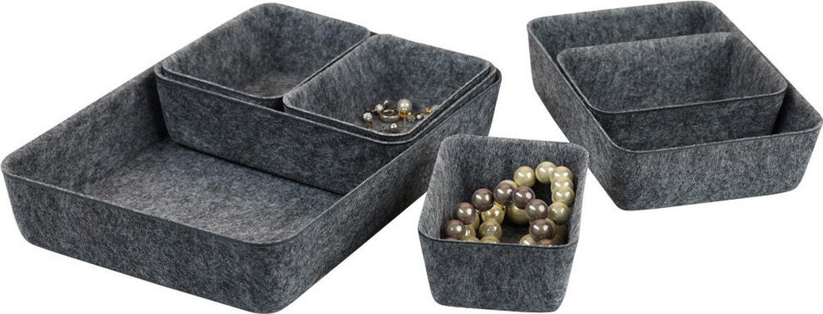 Kesper Schale schwarz Polyester B/H/L: ca. 20x5x28,5 cm Schalen - schwarz (28,50/20,00/5,00cm) - Kesper